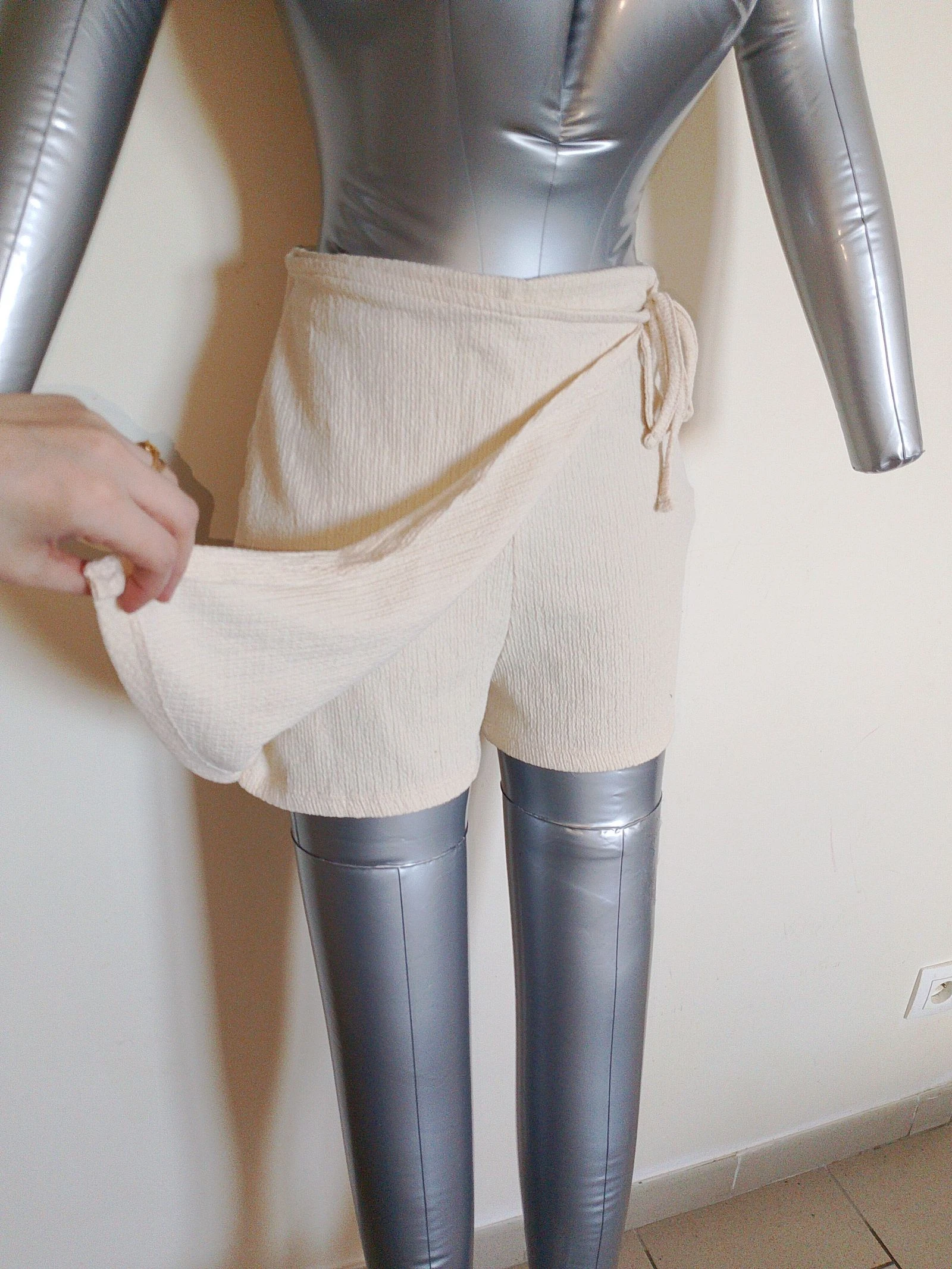 Short-jupe (Skort) Beige Texturé - Don't Call Me Jennyfer – photo 4